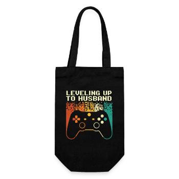 Aufstieg zum Ehemann-Gamer-Junggesellenabschied - Geschenkbeutel für Flaschen - Schwarz - Vorne