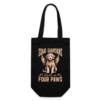 Goldendoodle Dog Breed - Gift Bag for Bottles - black - Front