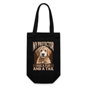 Goldendoodle Dog Breed - Gift Bag for Bottles - black - Front