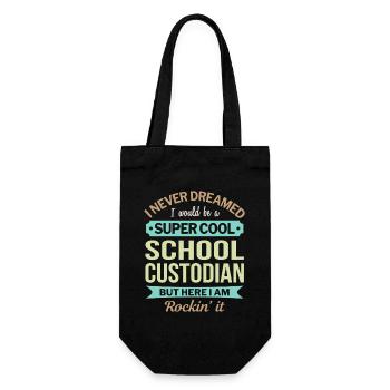 Super Cool School Custodian Pride - Gift Bag for Bottles - black - Front