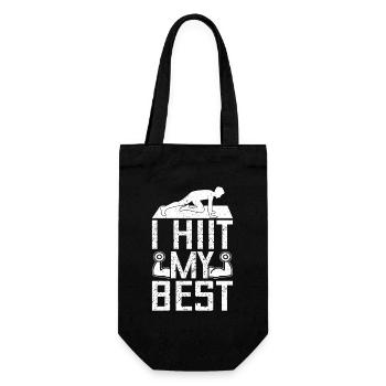 Gym Junkies I Hiit My Best Calisthenics Fitness - Gift Bag for Bottles - black - Front