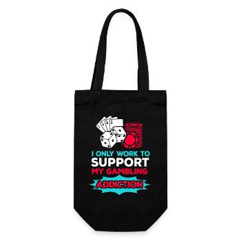 Casino poker card game gambling - Gift Bag for Bottles - black - Front