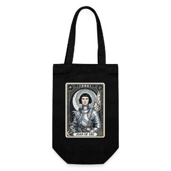 Joan of Arc Tarot Card - Gift Bag for Bottles - black - Front