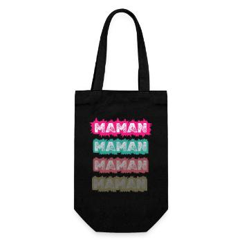 Maman Vintage Coloré – Design Pop Rétro pour Mère - Sac à bouteille - noir - Devant