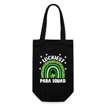 Glücklichstes Para-Team - Geschenkbeutel für Flaschen - Schwarz - Vorne
