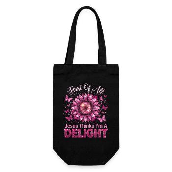 Tout d’abord, Jésus pense que je suis un vrai délice - Sac à bouteille - noir - Devant