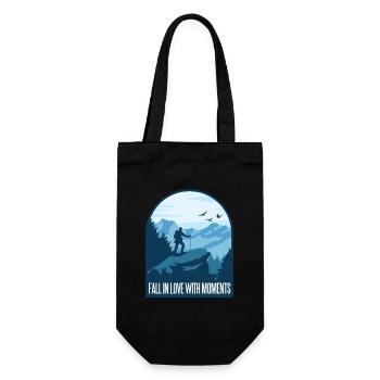Wandern Bergsteigen Hiking - Geschenkbeutel für Flaschen - Schwarz - Vorne