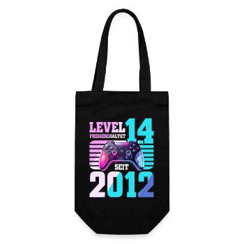 14. Geburtstag Gaming Gamer - Geschenkbeutel für Flaschen - Schwarz - Vorne