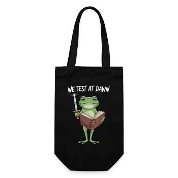 We Test at Dawn Frog Knight - Gift Bag for Bottles - black - Front