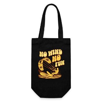 No Wind No Fun - Gift Bag for Bottles - black - Front