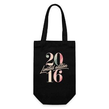 Limited Edition 2016 Geburtstag Vintage - Geschenkbeutel für Flaschen - Schwarz - Vorne