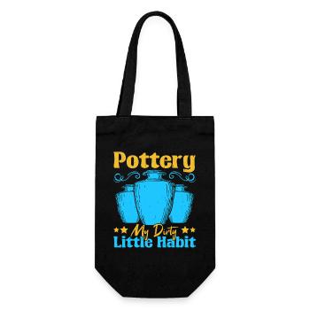 Gifts For Pottery Makers Pottery Dirty Habit - Gift Bag for Bottles - black - Front