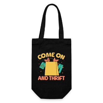 Thrift Shopper Come On & Thrift Thrift Store - Gift Bag for Bottles - black - Front