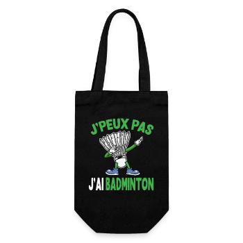 Je Peux Pas J’Ai Badminton - Sac à bouteille - noir - Devant