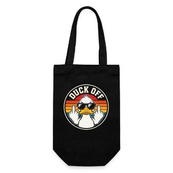 Duck Off Retro Sunset - Gift Bag for Bottles - black - Front