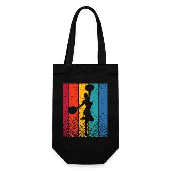 Cheerleader Cheer Mom Cheerleading - Gift Bag for Bottles - black - Front