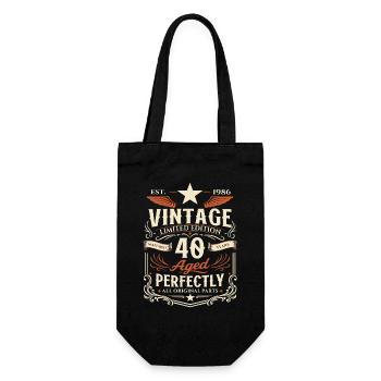 Cadeau de 40e anniversaire 1986 Homme Vintage Rétro - Sac à bouteille - noir - Devant