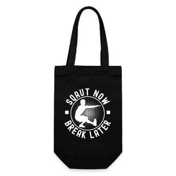 Gym Junkies Squat Now Break Later Calisthenics - Gift Bag for Bottles - black - Front