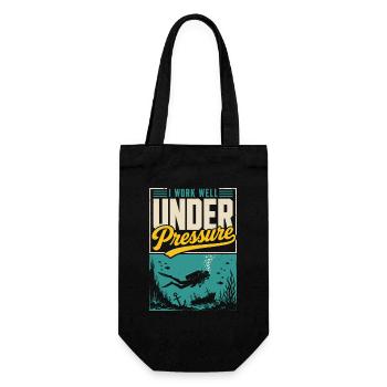 Taucher Under Pressure Diving Shirt - Geschenkbeutel für Flaschen - Schwarz - Vorne