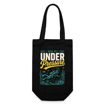Taucher Under Pressure Shirt - Geschenkbeutel für Flaschen - Schwarz - Vorne