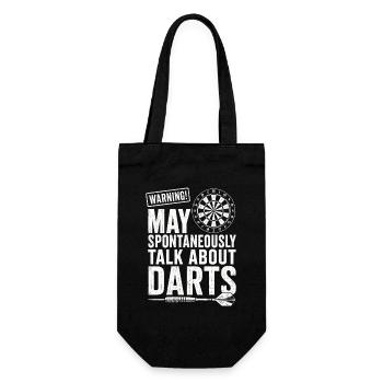 Darts Saying Darts Player Shirt - Gift Bag for Bottles - black - Front