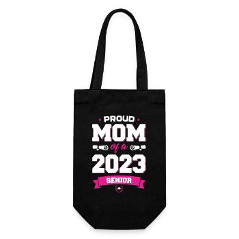 Proud Mom 2023 Senior - Geschenkbeutel für Flaschen - Schwarz - Vorne