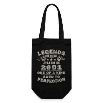 25e anniversaire cadeau Légende du Millésime de juin 2001 - Sac à bouteille - noir - Devant