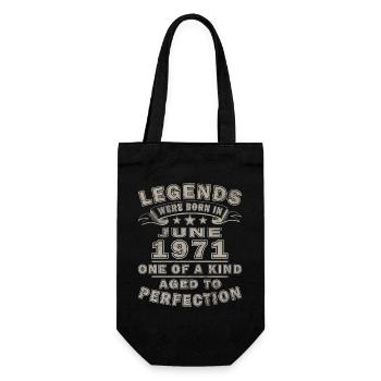 Cadeau du 55e anniversaire Millésime juin 1971 - Sac à bouteille - noir - Devant