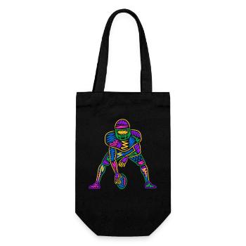 American Football Kinder Jungen bunt Football - Geschenkbeutel für Flaschen - Schwarz - Vorne