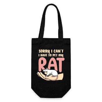 Rat, house rat, rat owner, rat lover - Gift Bag for Bottles - black - Front