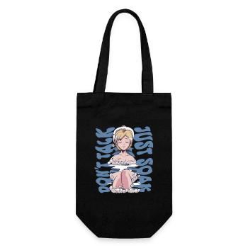 Onsen Hot Spring Bath Dont Talk Just Soak - Gift Bag for Bottles - black - Front