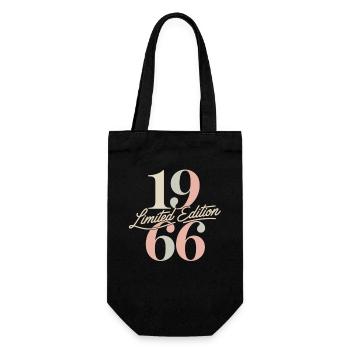 Limited Edition 1966 Vintage Geburtstag - Geschenkbeutel für Flaschen - Schwarz - Vorne