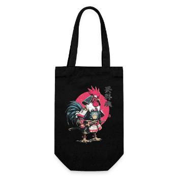 Rooster Samurai Armor - Gift Bag for Bottles - black - Front