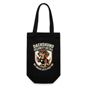 Dachshund Snack Guard - Gift Bag for Bottles - black - Front