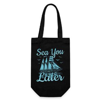 Mer Plus tard, Capitaine Marin de la Voile - Sac à bouteille - noir - Devant