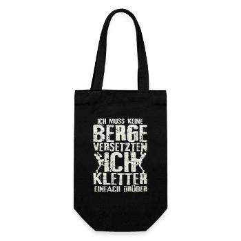 Klettern berg versetzten spruch geschenkidee - Geschenkbeutel für Flaschen - Schwarz - Vorne