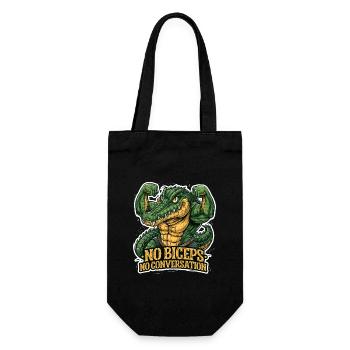 Sarcastic gym crocodile for men - Gift Bag for Bottles - black - Front