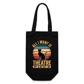 Théâtre musical : tout ce que je veux, mon chat & cadeau de théâtre - Sac à bouteille - noir - Devant