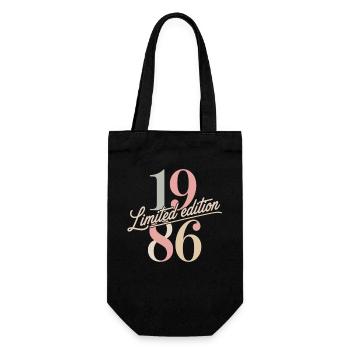 Limited Edition 1986 Geburtstag - Geschenkbeutel für Flaschen - Schwarz - Vorne