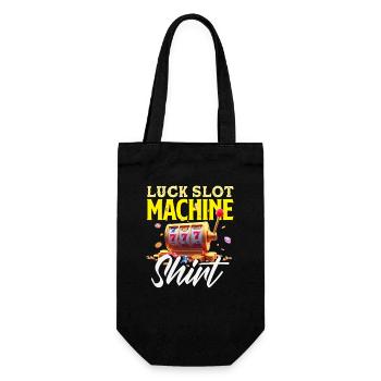 Gambling Slot Machine Casino Jackpot Winners - Gift Bag for Bottles - black - Front