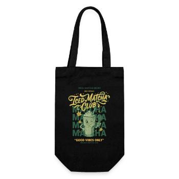 Iced Matcha Club Only Matcha Lover - Gift Bag for Bottles - black - Front