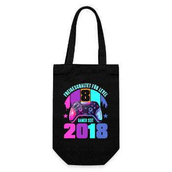 8e anniversaire, jeunes filles - Sac à bouteille - noir - Devant