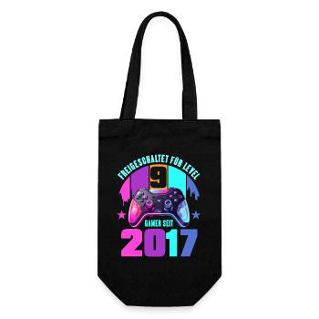 9. Geburtstag Junge Mädchen - Geschenkbeutel für Flaschen - Schwarz - Vorne