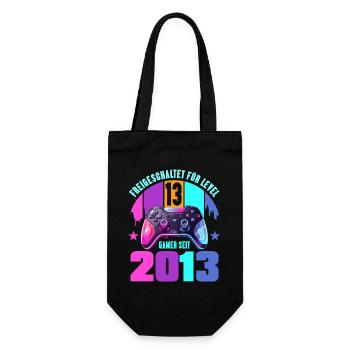13th Birthday Young Girls - Gift Bag for Bottles - black - Front