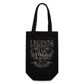 Cadeau d’anniversaire rétro vintage de juin 1966 - Sac à bouteille - noir - Devant