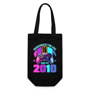 16. Geburtstag Junge Mädchen - Geschenkbeutel für Flaschen - Schwarz - Vorne