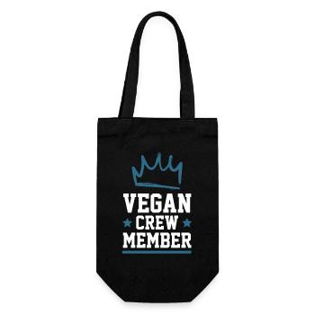 Vegan Crew - Gift Bag for Bottles - black - Front
