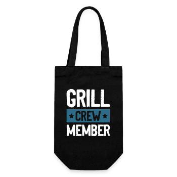 Grill Crew - Geschenkbeutel für Flaschen - Schwarz - Vorne
