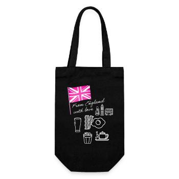EXANGLIA (Pink + Weiß) - Geschenkbeutel für Flaschen - Schwarz - Vorne