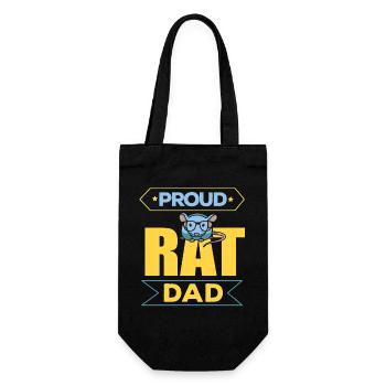 Rat, house rat, rat owner, rat lover - Gift Bag for Bottles - black - Front